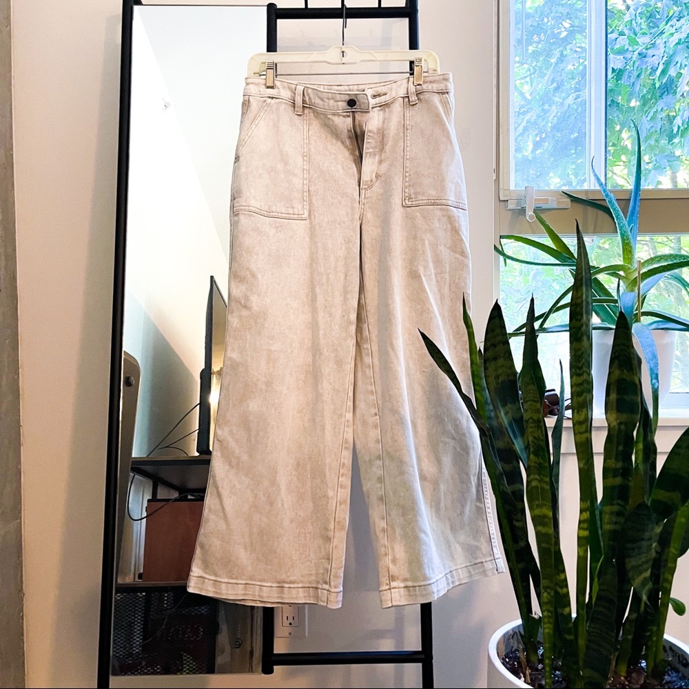 White Wide Leg Pants - 6